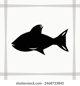 Pescado, Peces, Vector, icono, silueta, 