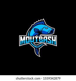 Fish E-sport logo team design template 