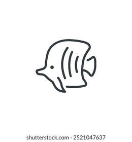 Fish exotic animal icon, vector illustration