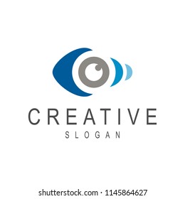 fish eye creative logo design