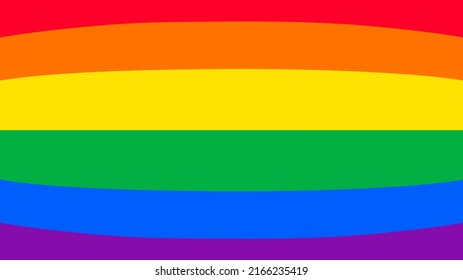 Fish eye effect rainbow striped line flag banner background design. Happy LGBT people pride month theme vector template. 