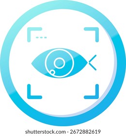 Fish eye Line Vektor Icon Design