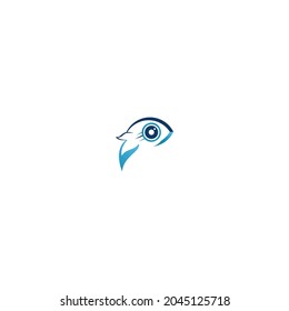 plantilla de logotipo de ojos de pez, ICONO DE OJOS DE PECES, ICONO DE LENS
