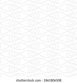 Patrón geométrico abstracto de peces u ojos. Imprimir con ojos. Fondo del vector