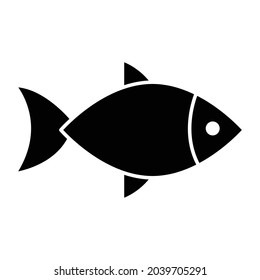 Icono vectorial de estilo glifo Fish Face que puede modificar o editar fácilmente 