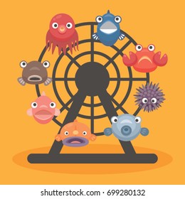 Fish Family : Vector Illustration