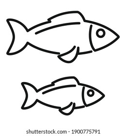Fish farm factory icon. Outline fish farm factory vector icon for web design isolated on white background