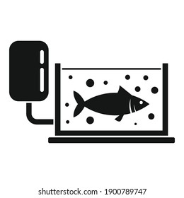 Fischfarm-Symbol. Einfache Illustration von Fischfarm, Vektorsymbol für Webdesign einzeln auf weißem Hintergrund