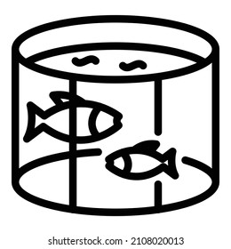 Fish farm pool icon. Outline fish farm pool vector icon for web design isolated on white background