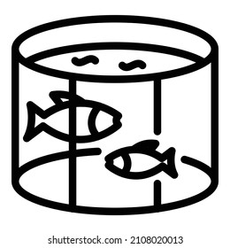 Icono del fondo de piscifactoría. Icono del vector de la agrupación de peces para diseño web aislado en fondo blanco