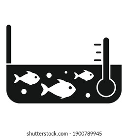 Fish farm pool icon. Simple illustration of fish farm pool vector icon for web design isolated on white background