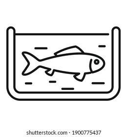 Fish Farming Icon. Outline Fish Farming Vector Icon For Web Design Isolated On White Background