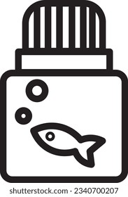 Fish Feed Food Outline Icon