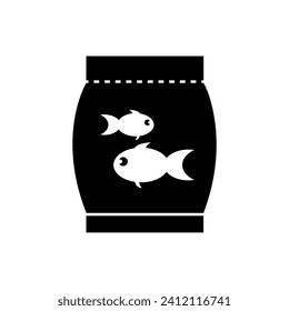 Fish Feed Icon.  Aquaculture, Pellets. Feeding, Fishery Element - Vector.