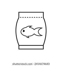 Fish Feed Icon.  Aquaculture, Pellets. Feeding, Fishery Element - Vector.