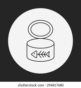 fish feeding line icon