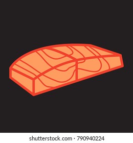 fish filet icon, vector illustration.
