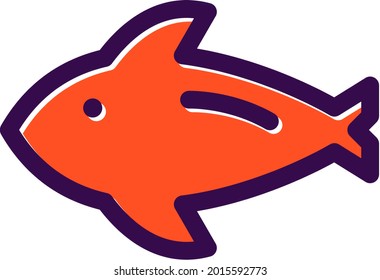 Vectorsymbol-Design von Fisch
