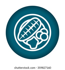 Fish fillet dish icon. Vector eps 10.