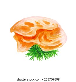 Fish fillet isolated on white background