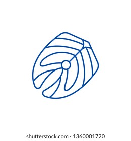 Fish fillet line icon concept. Fish fillet flat  vector symbol, sign, outline illustration.