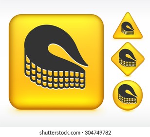 Fish Fillet on Yellow Multi Shape Buttons
