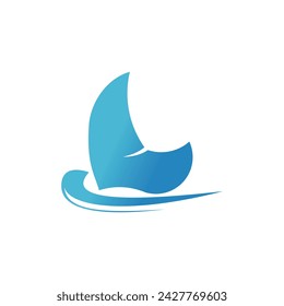 Fish and fin logo design vector illustration concept