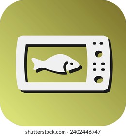 Fish Finder Vector Glyph Gradient Background Icon For Personal And Commercial Use.
