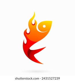 logo de fish fire, logo de fire fish