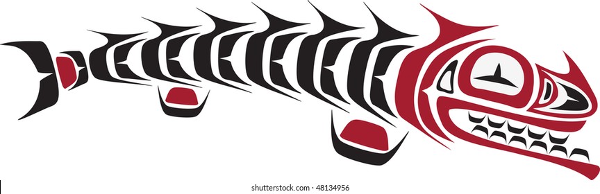  fish - First nation art stylization