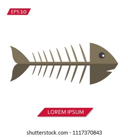 fish fishbone vector icon symbol