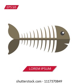 fish fishbone vector icon symbol