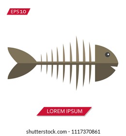 fish fishbone vector icon symbol