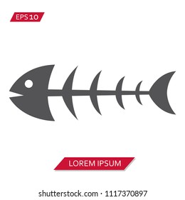 fish fishbone vector icon symbol