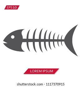 fish fishbone vector icon symbol