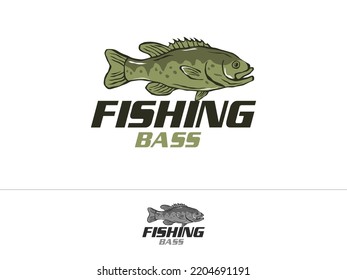 Fish Fishing Angler Bass Illustration Logo Hook Vector