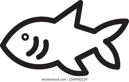 Fish Fishing Animal Outline Icon