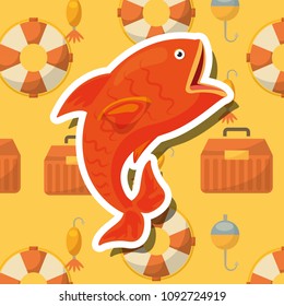 fish fishing cartoon