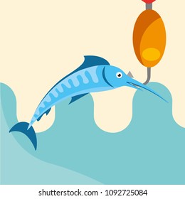 fish fishing cartoon