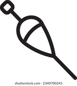 Icono de contorno del pabellón de pesca de peces