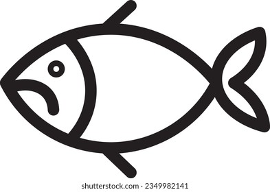 Fish Fishing Food Outline Icon