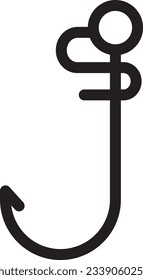 Fish Fishing Hook Outline Icon