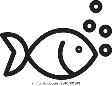 Fish Fishing Hook Outline Icon