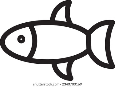 Fish Fishing Hook Outline Icon
