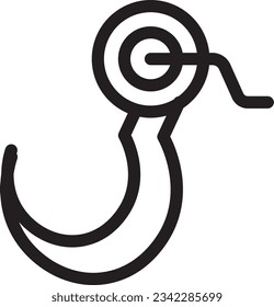Fish Fishing Hook Outline Icon