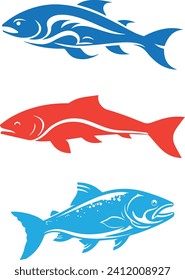 fish, fishing, isolated, marine, design, illustration, aquarium, nature
