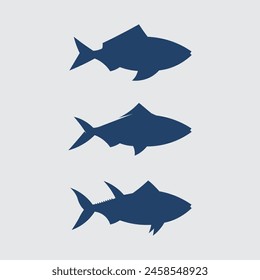 Fish and Fishing logo aquatic design animal vector illustration
