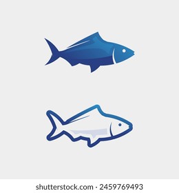 Fish and Fishing logo aquatic design animal vector illustration