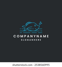 Fish Fishing logo vector design inspiration