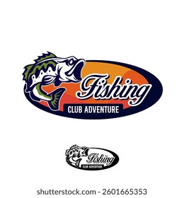 Fish Fishing Sports Club Logo Template Vector
